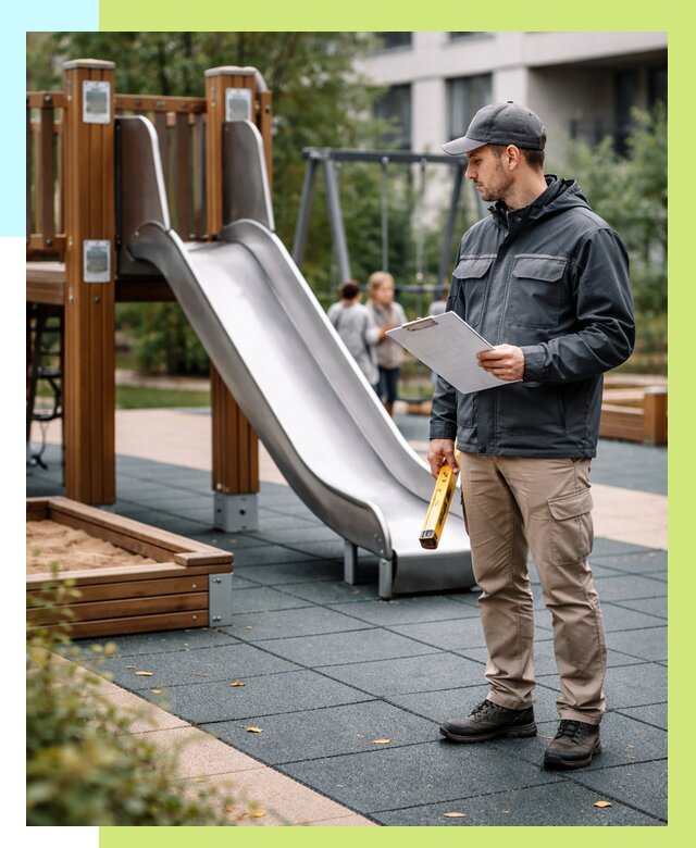 Сертификация детских площадок в Троицке от 25778 р. | Алешин-Трц