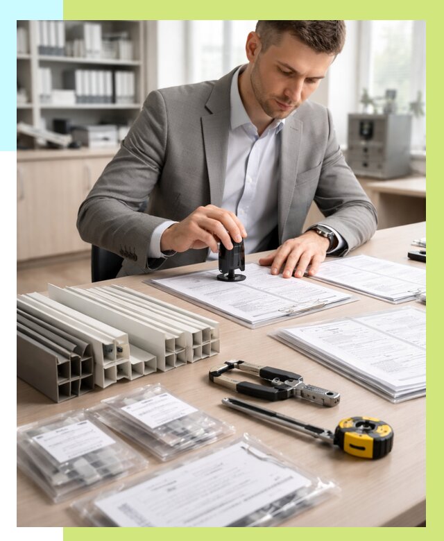 Сертификация ПВХ продукции в Троицке от 8764 р., Алешин-Трц