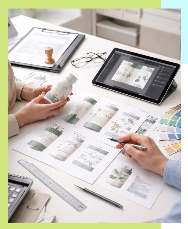 Профессиональная разработка дизайна и текста этикетки продукции в Троицке