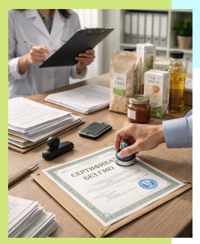 Получение сертификата Без ГМО для продукции в Троицке