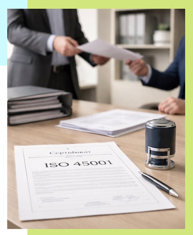 Сертификат ISO 45001 в Троицке под ключ от 46400 р. | Алешин-Трц